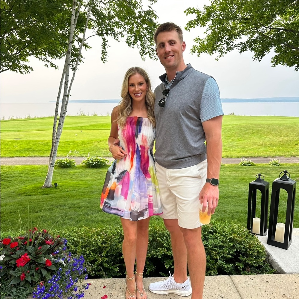 Aje Multicolor Strapless Mini Dress